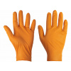 Rukavice nitrilové nepudrované oranžové, veľ. M diamantový povrch 50ks