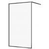 Cersanit LARGA Walk-In sprchový kút k stene 120x200, Čierna, Číre sklo+vzpera S932-140 S932-140