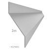 Z-profil lamela 30 x 34 x 23 x 1,5 x 2000 mm, pozink