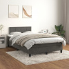 vidaXL Posteľný rám boxspring s matracom tmavosivý 90x190 cm zamat - Sivá - 20588-162136