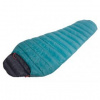 WARMPEACE SOLITAIRE 250 180 teal green/black výška osoby do 180 cm - pravý zip; Modrá spacák