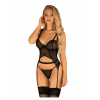 Dámsky horúci korzet OBSESSIVE Yaskana Corset čierna M/L