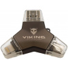 Flash disk Viking USB flash disk 3.0 4v1 128GB čierna (VUFII128B)