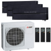 Klimatizácia Mitsubishi LN 3x multisplit (2,5kW + 2,5kW + 5kW) + vonk.j. 6,8kW (čierna)