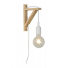 Lucide 08208/01/31 Moderné nástenné svietidlo FIX Wall Light E27 prevedenie drevo/ biela farba