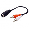 Redukční kabel DIN5 zásuvka / samice na 2xRCA / zástrčky