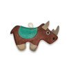 PafDog® Nosorožec Rudy z kůže a juty hnědý 19 cm