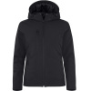 CLIQUE Bunda Padded Hooded Softshell Women, dámská COT67095300204-black XL Černá