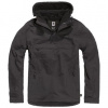 Brandit fleece Pull Over Windbreaker black