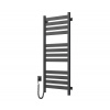 Navin | Kúpeľňový rebríkový radiátor s termostatom LARGO 541W/230V 120,6 cm IP44 čierna ľavá | NV0035