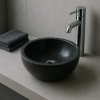 Kamenné umývadlo Gemma 501 leštený mramor Ø40 cm, black