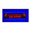 LED tabuľa AMSTERDAM RED STREET nad posteľ s podsvietením kabíny TIR LKW