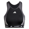 adidas TECHFIT Medium-Support High-Neck Colorblock Bra Womens Black/White L C-D