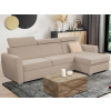 Rohová sedacia súprava Mistic, hnedo-béžová látka