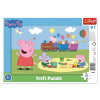 TREFL Puzzle Prasiatko Peppa: Veselý vláčik 15 dielikov