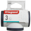LEGRAND Zásuvka rozbočovací 230V/16A trojnásobná 3x2P+T kulatá IP20 bílá/černá