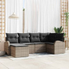 zahrada-XL Súprava záhradných pohoviek s vankúšom 6 pcs Sivá Poly ratan 3346109