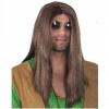 Kostým, maska - Parochňové vlasy dlhé hnedé Boland (Hippie Hippie Wig 70 Hippie Carnival Outfit)