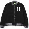 pánska bunda HUF SHERPA VARSITY JACKET Black L + doprava zdarma