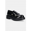 Kožené mokasíny Love Moschino čierna farba, na platforme, JA10104G1NIH0000 EUR 36