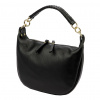 Luka 24-030 čierna dámska kožená kabelka 27 x 25 x 8 cm