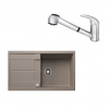 SET692 - Gránitový drez Blanco Metra XL 6 S tartufo + Kuchynská batéria Rosan King J385001 chróm