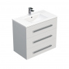 Swiss aqua technologies Koupelnová skříňka s umyvadlem SAT Cube Way 80x76,5x46 cm bílá lesk CUBE46803BIMOD