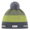 Eisbär Star Pompon Ska Grey Yellow Green Lyžiarské Čiapky
