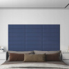 Vidaxl Nástenné panely 12 ks modré 60 x 15 cm textilné 1,08 m²