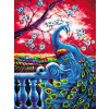 Inna Kreatívna sada na maľovanie podľa čísel - Páv KTL2096, 30x40 cm, s rámom a štetcami