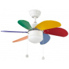 Stropný ventilátor s osvetlením Faro PALAO 33179 multicolor + ZDARMA Predĺžená záruka na 3 roky