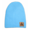 Baby Nellys Jarná/jesenná bavlnená čiapka dvojvrstvová sv. modrá