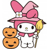 CUKROVÁ TLAČ jedlý obrázok na tortu Cukrová hmota My Melody Tekvica Halloween + MENO