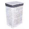 Kôš na prádlo - Prútený kôš 48x36x66 cm - 114l - biela -gray (Kôš na prádlo - Prútený kôš 48x36x66 cm - 114l - biela -gray)
