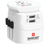 Cestovný adaptér SKROSS PRO Light USB 2A - svetový, UK+USA+AUS/CN, univerzálny, uzemnený, 2x USB-A 12W