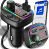 Vysielač do auta INTMIX FM TRANSMITTER BLUETOOTH INTMIX LED FAREBNÝ (FM VYSIELAČ RÝCHLA NABÍJAČKA BLUETOOTH AUDIO MP3 BT 2X USB RGB)