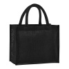 Westford Mill Taška Midi W473, nákupní, jutová, objem 14l COT50047380899-black/black UNI Černá/černá