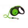 Vodítko Flexi New Neon M páska 5m/25kg green