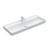 Villeroy & Boch Collaro - Umývadlo nábytkové 120x47 cm, bez prepadu, otvor na batériu, CeramicPlus, alpská biela 4A33C2R1