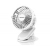 Aigostar B.V. | Aigostar - Nabíjací stolný ventilátor s klipom 4W/5V 1500mAh biela | AI1058