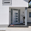 Vchodové dveře bílé 100 x 210 cm hliník a PVC Bílá 3157066