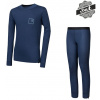 SENSOR DOUBLE FACE SET LOGO UP juniorský tričko dl.rukáv + spodky deep blue Veľkosť: 140 termobielizeň
