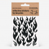 Reflexné nálepky na bicykel Bookman Flames farba Čierna