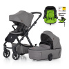 PETITEMARS PETITE&MARS Kočík kombinovaný ICON 2v1 Dove Grey LITE RWS + KIDDY Evoluna i-size 2 + základňa