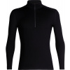 Pánske funkčné tričko s dlhým rukávom Icebreaker Mens 260 Tech LS Half Zip - black XXL