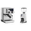 Rancilio Silvia BC PID + Eureka Atom Specialty 65, white