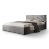 Wilsondo Čalúnená manželská posteľ s úložným priestorom Morenzo Slim 140x200 - sivá