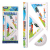 JUNIOR Football, sada pravítok, plastové, transparentné (1x rovné pravítko, 2x trojuholník, uhlomer)