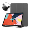 AppleMix Puzdro/kryt pre Apple iPad Air 4 / 5 (2022) - smart sleep - držiak Apple Pencil - umelá koža - sivé