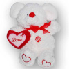 Biely macko so zvukom hovoriaci I LOVE YOU DR00402
